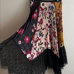 French Connection Women's Eloise Crinkle Floral-Print Midi Skirt in Size 0